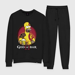 Костюм хлопковый женский Homer god of bar, цвет: черный