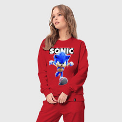 Костюм хлопковый женский Sonic the Hedgehog 2, цвет: красный — фото 2