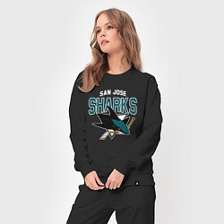 Костюм хлопковый женский SAN JOSE SHARKS NHL, цвет: черный — фото 2