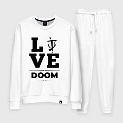 Костюм хлопковый женский Doom Love Classic, цвет: белый