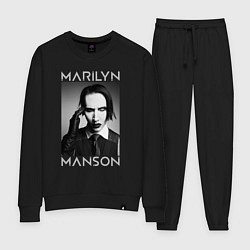 Костюм хлопковый женский Marilyn Manson фото, цвет: черный