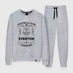 Костюм хлопковый женский Everton: Football Club Number 1 Legendary, цвет: меланж