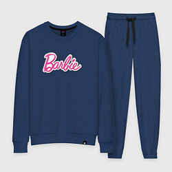 Костюм хлопковый женский Barbie logo, цвет: тёмно-синий