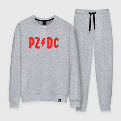 Костюм хлопковый женский PZDC ACDC, цвет: меланж