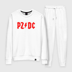 Костюм хлопковый женский PZDC ACDC, цвет: белый