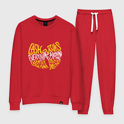 Костюм хлопковый женский CREAM Wu-Tang, цвет: красный
