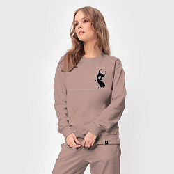 Костюм хлопковый женский Hollow Knight на краю, цвет: пыльно-розовый — фото 2