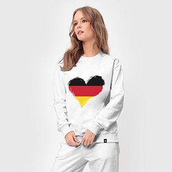 Костюм хлопковый женский Сердце - Германия, цвет: белый — фото 2