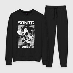 Костюм хлопковый женский Sonic - game, цвет: черный