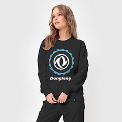 Костюм хлопковый женский Dongfeng в стиле Top Gear, цвет: черный — фото 2