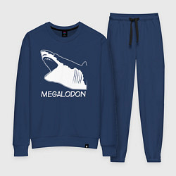 Костюм хлопковый женский Пасть мегалодона, цвет: тёмно-синий