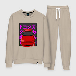 Костюм хлопковый женский Supra A70 MK3 JDM, цвет: миндальный