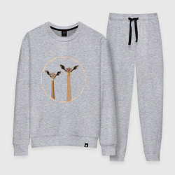 Женский костюм Пара газелей геренук в рамочке