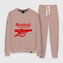 Костюм хлопковый женский Arsenal: The gunners, цвет: пыльно-розовый