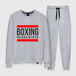 Костюм хлопковый женский Novosibirsk boxing team, цвет: меланж