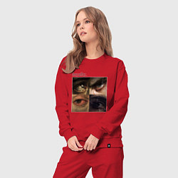 Костюм хлопковый женский Искусство и глаза, цвет: красный — фото 2