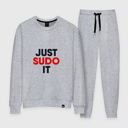 Костюм хлопковый женский Just sudo, цвет: меланж