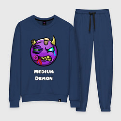Костюм хлопковый женский Geometry Dash medium demon, цвет: тёмно-синий