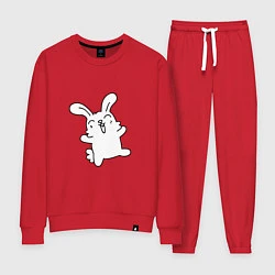 Костюм хлопковый женский Happy Bunny, цвет: красный