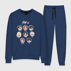 Костюм хлопковый женский Stray Kids Chibi, цвет: тёмно-синий