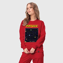 Костюм хлопковый женский Pac-Man на ZX-Spectrum, цвет: красный — фото 2