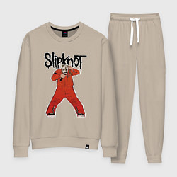 Костюм хлопковый женский Slipknot fan art, цвет: миндальный