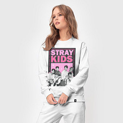 Костюм хлопковый женский Stray Kids boy band, цвет: белый — фото 2
