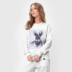 Костюм хлопковый женский Rabbit symbol 2023, цвет: белый — фото 2