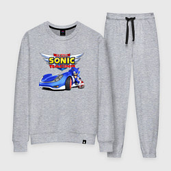 Костюм хлопковый женский Team Sonic racing - hedgehog, цвет: меланж
