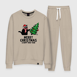 Женский костюм Кот роняет новогоднюю ёлку