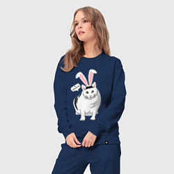 Костюм хлопковый женский Кролик Бендер - 2023, цвет: тёмно-синий — фото 2