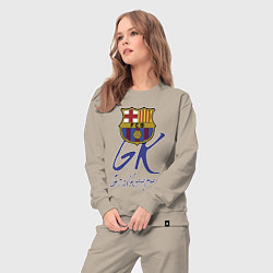 Костюм хлопковый женский Barcelona - Spain - goalkeeper, цвет: миндальный — фото 2