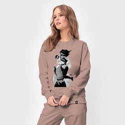 Костюм хлопковый женский Джотаро и платиновая звезда, цвет: пыльно-розовый — фото 2