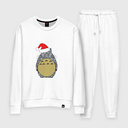 Костюм хлопковый женский Totoro Santa, цвет: белый