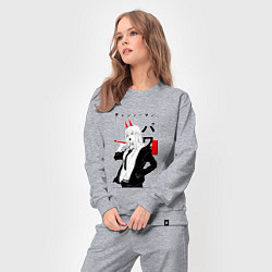 Костюм хлопковый женский Пауэр из манги chainman saw, цвет: меланж — фото 2