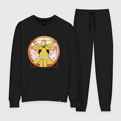 Костюм хлопковый женский Канонические пропорции Гомера Симпсона - remake, цвет: черный