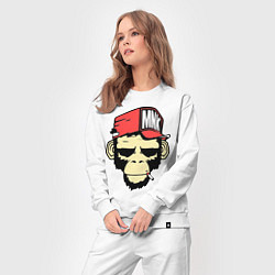 Костюм хлопковый женский Monkey Swag, цвет: белый — фото 2