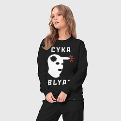 Костюм хлопковый женский CS хэдшот, цвет: черный — фото 2