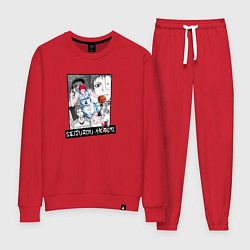 Женский костюм Сэйджуро Акаши на фоне манги