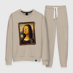 Костюм хлопковый женский Mona Simpson, цвет: миндальный