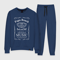 Костюм хлопковый женский Papa Roach в стиле Jack Daniels, цвет: тёмно-синий