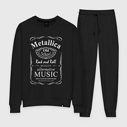 Костюм хлопковый женский Metallica в стиле Jack Daniels, цвет: черный