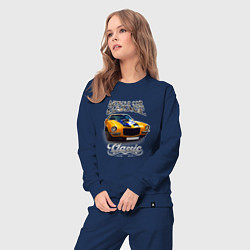 Костюм хлопковый женский Американский маслкар Chevrolet Camaro, цвет: тёмно-синий — фото 2