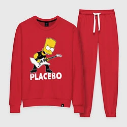 Костюм хлопковый женский Placebo Барт Симпсон рокер, цвет: красный