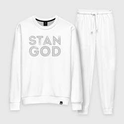 Костюм хлопковый женский Stan Lee god, цвет: белый