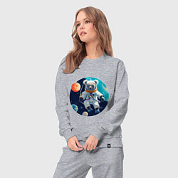 Костюм хлопковый женский Космическая коала, цвет: меланж — фото 2