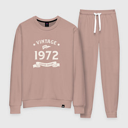 Костюм хлопковый женский Винтаж 1972 Ограниченный выпуск, цвет: пыльно-розовый