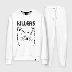 Костюм хлопковый женский The Killers - rock cat, цвет: белый