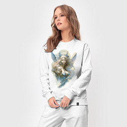 Костюм хлопковый женский Царевна-Лебедь ангел - нейросеть, цвет: белый — фото 2