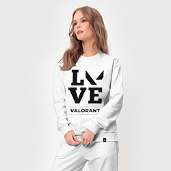 Костюм хлопковый женский Valorant love classic, цвет: белый — фото 2